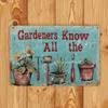 Metal Wall Art Poster, Funny Garden Decor, Gift for Countryside