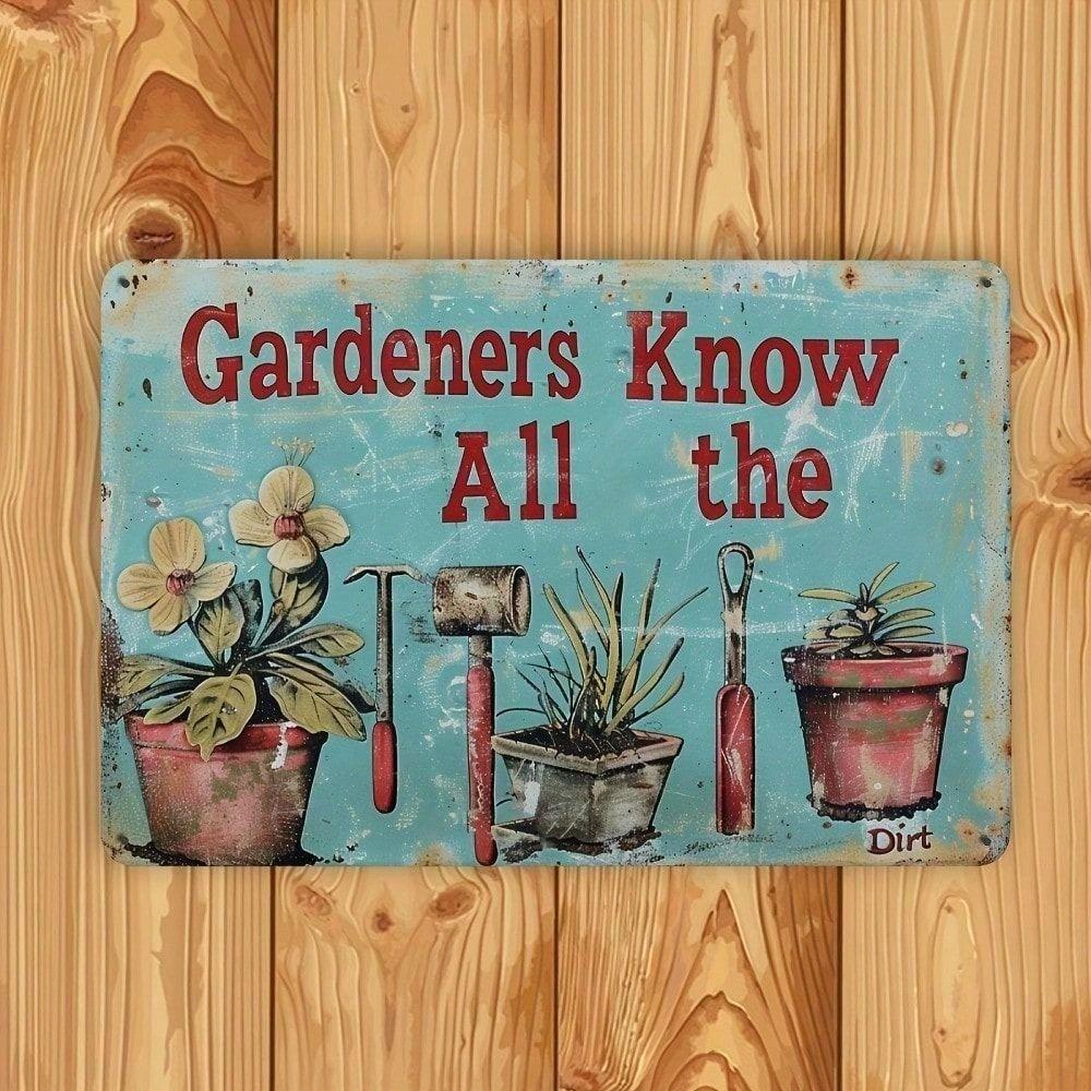 Metal Wall Art Poster, Funny Garden Decor, Gift for Countryside