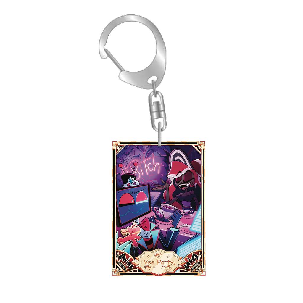 Anime Cartoons Acrylic Key Chain for Abel Peppermint 3 Vees Alastor Fat Nuggets Card Key Buckle Self-Made Student Bag Pendant
