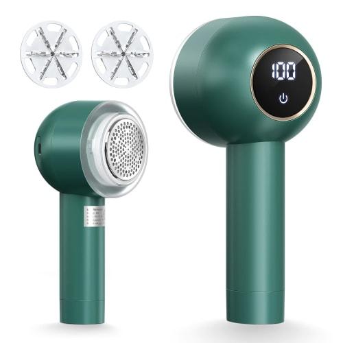 BCQ Lint Remover with Built-in Sticky Cleaner [2025 Upgraded Version] Electric Lint Remover with 6 High-Speed ??Rotating Blades, 3 Adjustable Settings