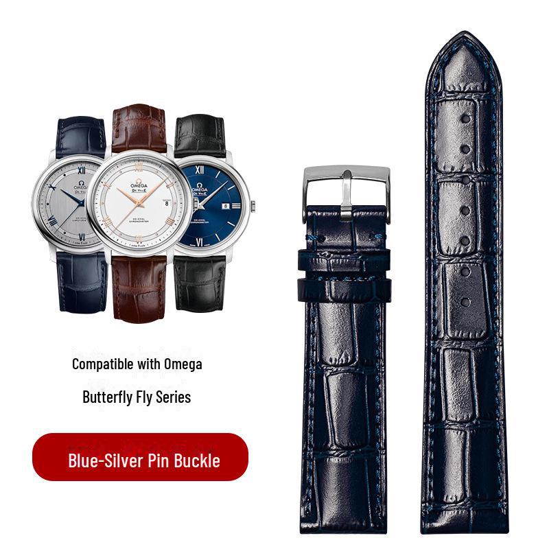 Omega Seamaster Genuine Leather & Bamboo Butterfly Strap - Men's & Women's Cowhide 20mm.