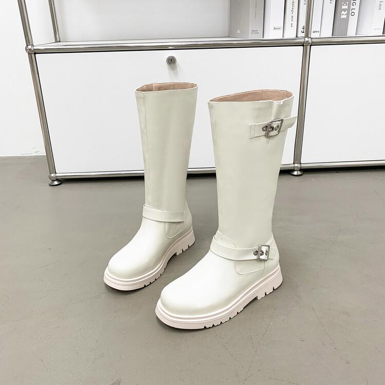 

Детская обувь, детские высокие ботинки Мартина, новинка осени и зимы 2025 года, детские ученические одинарные ботинки для средней школы, длинные ботфорты для девочек для подиума 39 (inner length 24.5cm)