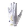 FLEEK EXTRA-FIT GLOVES 2.0 White Metallic Gold American Football Evolution