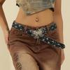 Belt Women's Summer Decoration Butterfly Smooth Buckle Belt with Jeans Versatile