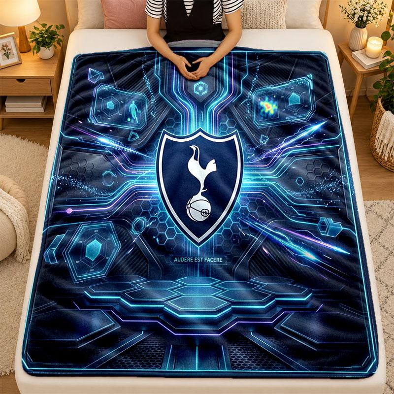 Flanell-Decke Tottenham Hotspur Warm Weich Überwurfdecke für Innenbereich Sofa Bett Wohnzimmergebrauch