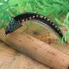 Braided Tube Fish Head Lure – Feather&Flash Fiber Tail, Fast Sinking Reaction Bait for Bass, Trout, Redfish Predators