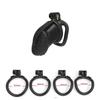 New Male Chastity Cage Device with 4 Cock Rings Set Penis Cage Ball Lock Chastity Belt Sex Toys for Men Couples Adult Supplies