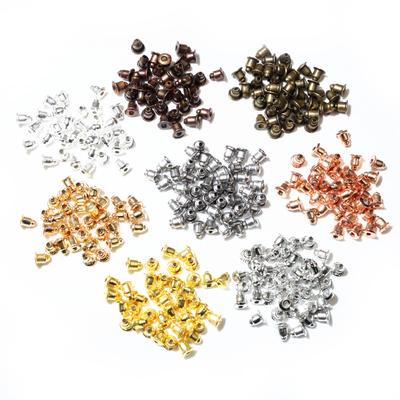 200 Stück Hochwertige Kugel-Ohrringverschlüsse Klassisch 8 Farben Beschichtetes Metall Ohrring-Rückstecker Ohrring-Fassungen Basis Ohrstecker Rückseite