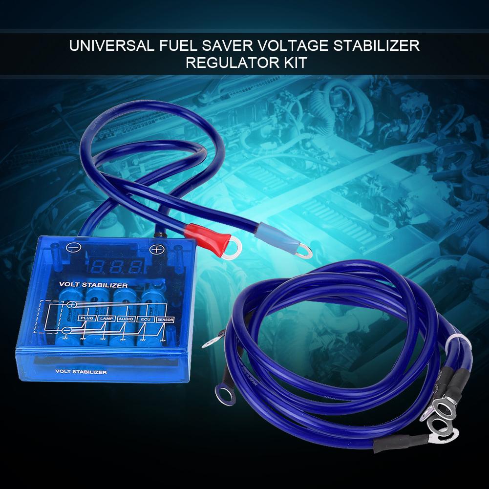 

Универсальный стабилизатор напряжения для экономии топлива, комплект с 3 заземляющими кабелями, фиолетовый