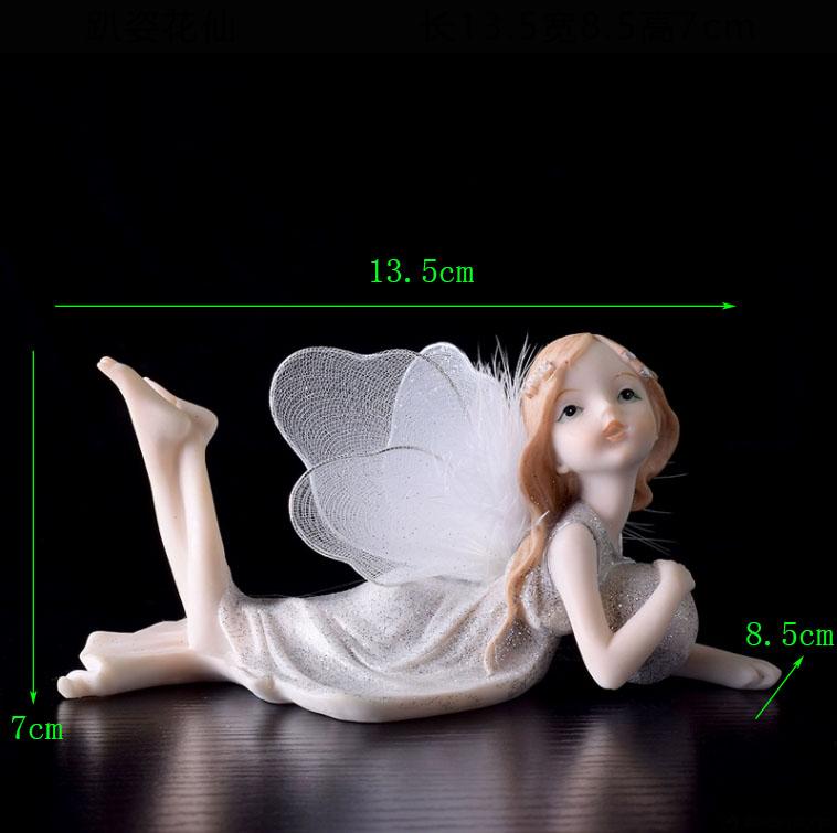 

Europe Flower Fairy Beauty Angel Figurines Decoration Resin Home Crafts Desktop Cute Ornament Birthday Wedding Gift Accessories