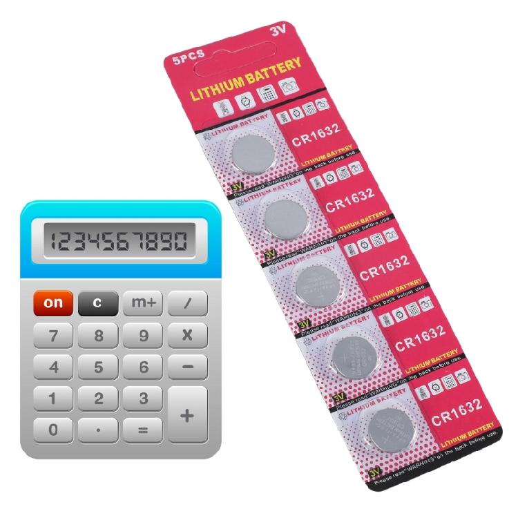 5Pcs CR1632 Batteries 3V Capacity Safety Battery Coin Button Cell Lithium Batteries for Electronic Balanced Watches