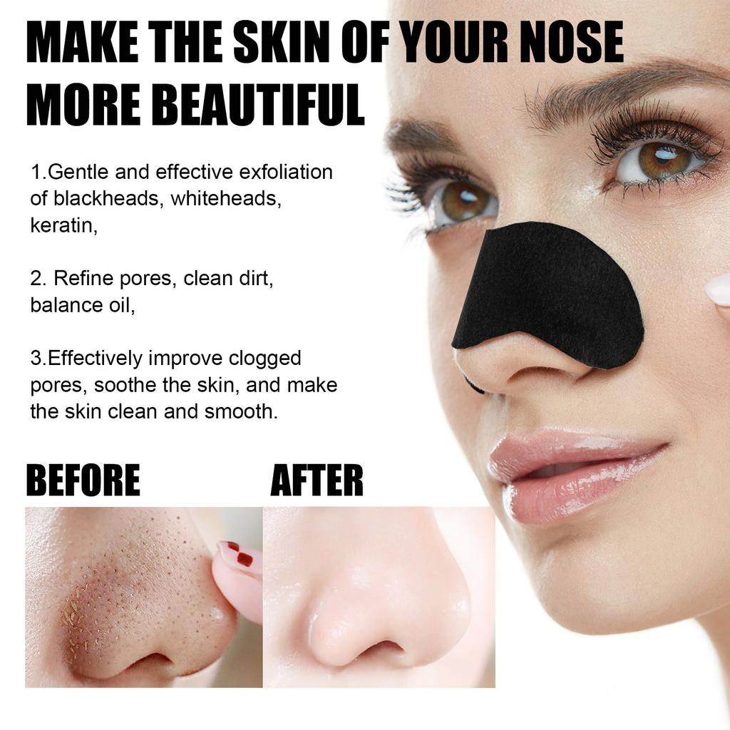 EELHOE Nose Patch Bamboo Charcoal Cleansing Blackhead Acne Pore Moisturizing Refreshing Oil Control Daily Care Nose Mask Nose Patch