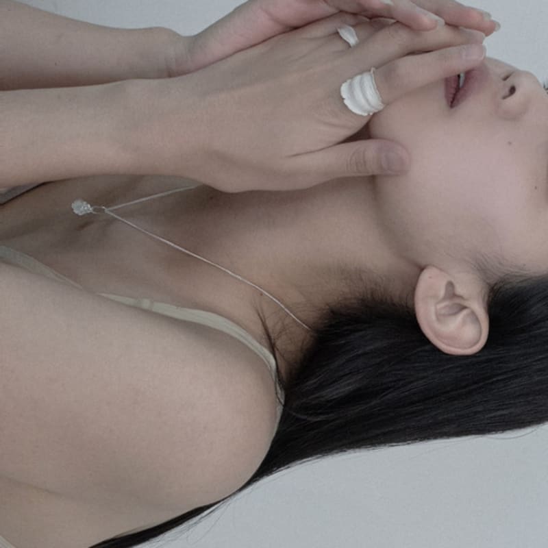 Mouvebament Flower Necklace_Silvere925