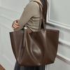 Genuine Leather Large-capacity Bag, Fashionable Retro Tote Bag, Trendy Single-shoulder Mother-and-child Bag