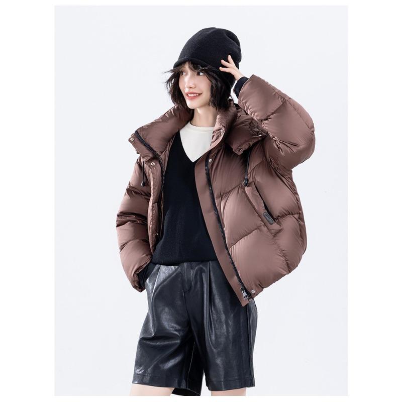 Winter down cotton-padded clothes women's new short hooded casual loose bread clothes cotton-padded jacket jacket