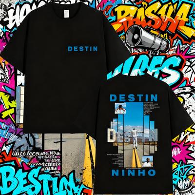 2025 Summer Rapper NINHO DESTIN Tour Graphic Mens Fashion Oversized 100 Pure Cotton Printed Tshirt Hip Hop Tshirt Streetwear