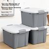 Xitianlong Plastic Storage Box for Moving, Car Organizer, 24L, Glacier Gray, 1 Piece, without Wheels