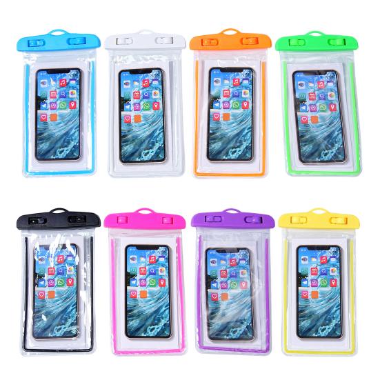 Waterproof Phone Pouch with Detachable Lanyard Transparent Floating Cell Phone Dry Bag Case Protector Beach Kayak Cruise Travel Essentials