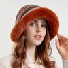 Fashionable Multi-Layered Fur Hat with Ear Protection and Warm Fur Ball for Winter