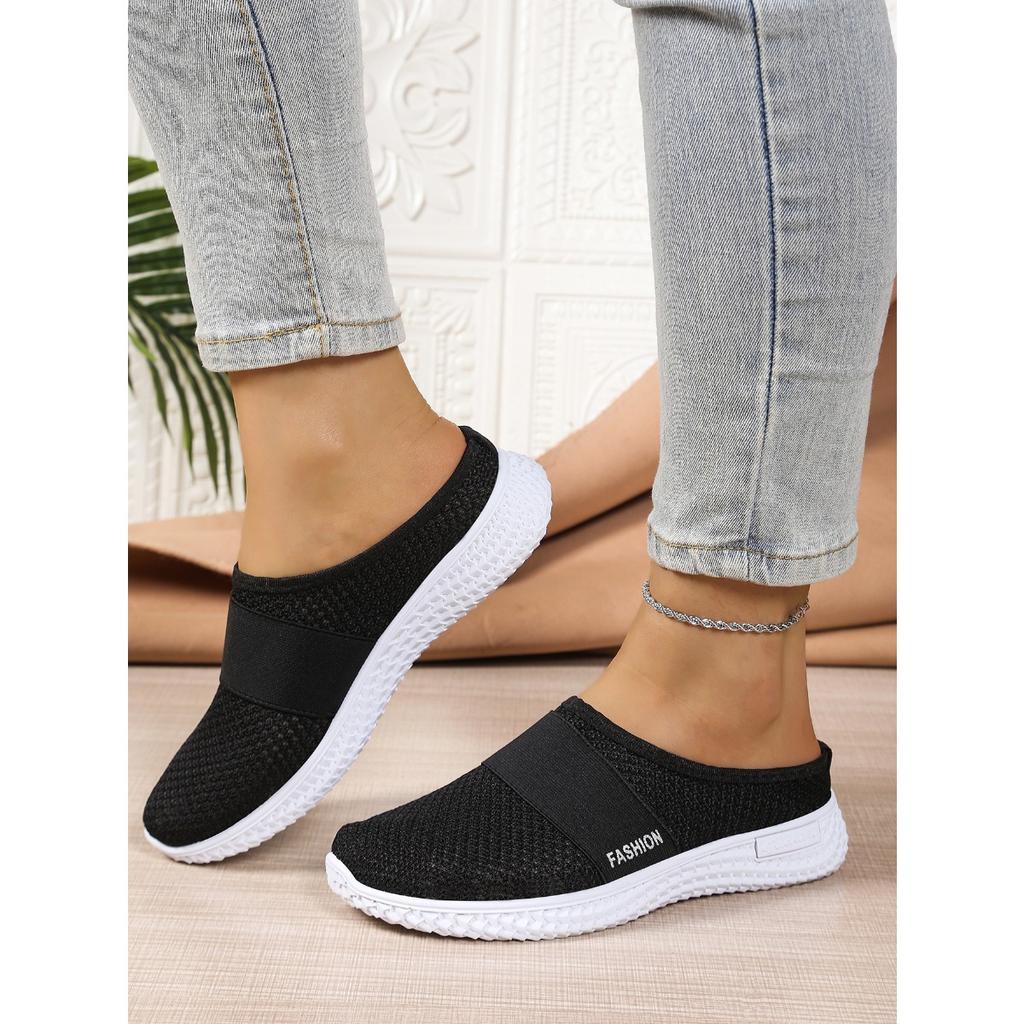 Ladies' Casual Sports Shoes, One Foot Kick, Suitable for Spring and Summer Beach Vacation, Travel and Leisure, Mesh Suitable for Plus Size Women