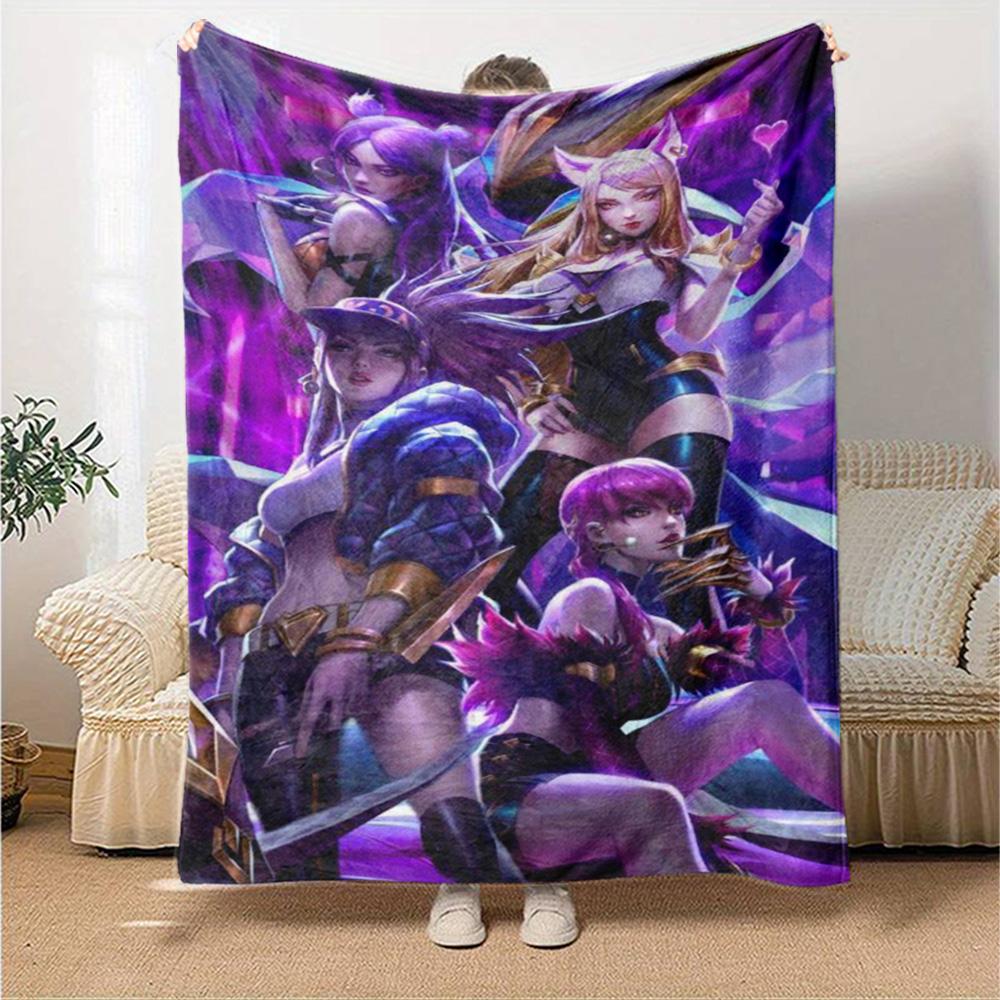KDA Print Flannel Blanket High Quality Warm Comfortable Cover for All Seasons Perfect for Gifts Home Decor