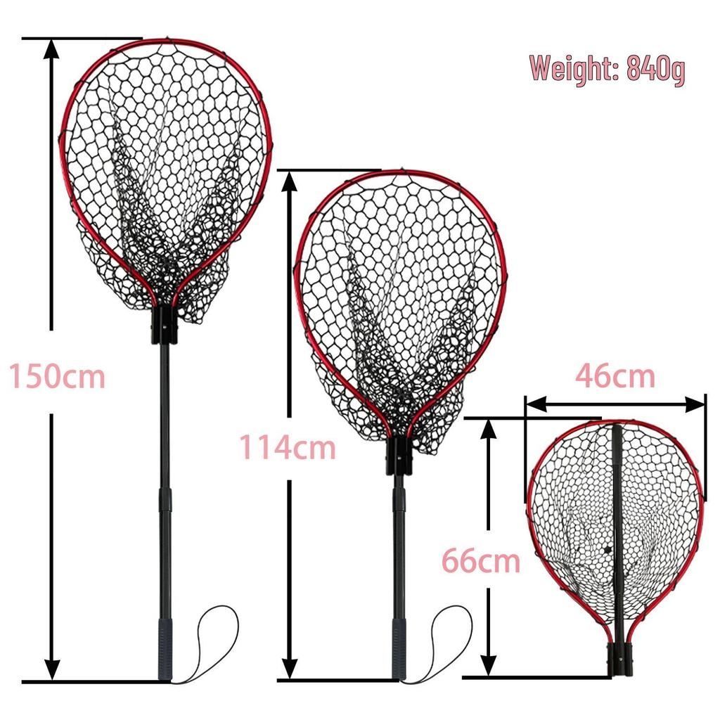 Super Large Double Section Metal & Silicone Mesh Bag for Sea & Boat Fishing Giant Fish