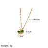 1 Pcs Luxury Cool Wind Green Gold Plated Copper Pendant With Stainless Steel Chain Combination Of Necklaces