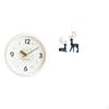 Contemporary Decorative Wall Clock with Large Numerals And Reindeer Figurine Ornaments for Home