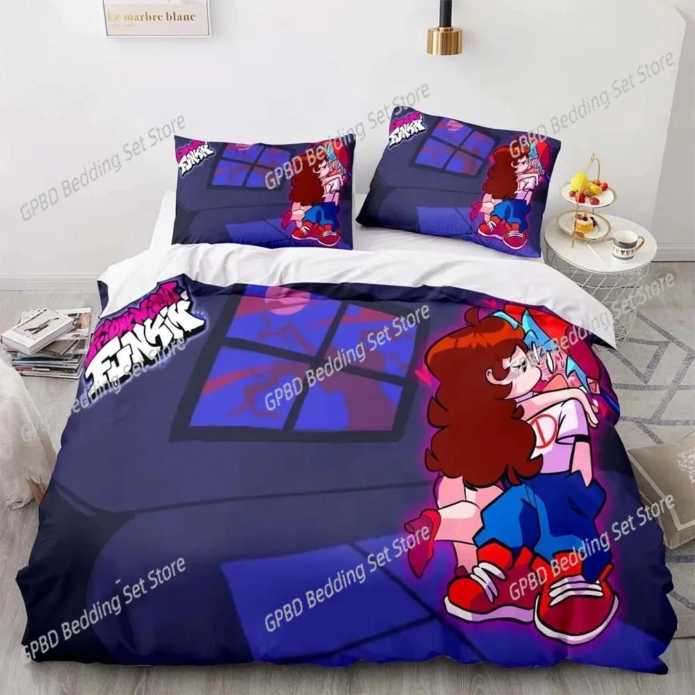 Game Friday Night Funkin Beding Set For Bedrom Soft Modern Bedspreads Comefortable Children Kids Soft Duvet Cover Comfortable Quilt Cover And