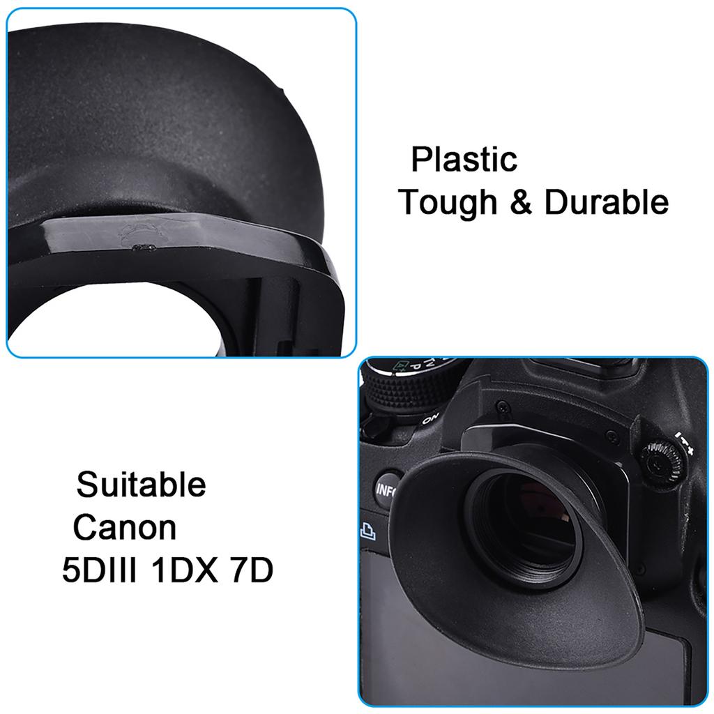 Plastic Camera Lens Eyepiece Eye Cup Black Accessory for Canon EOS 5DIII 1DX 7D
