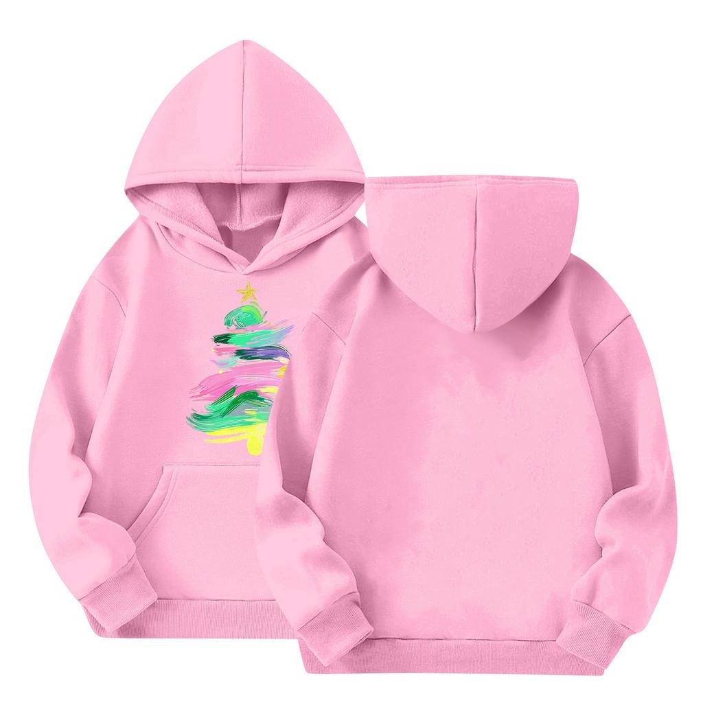 Children's Hoodies Loose Solid Color Hooded Sports Shirt Fashionable Sports Shirt