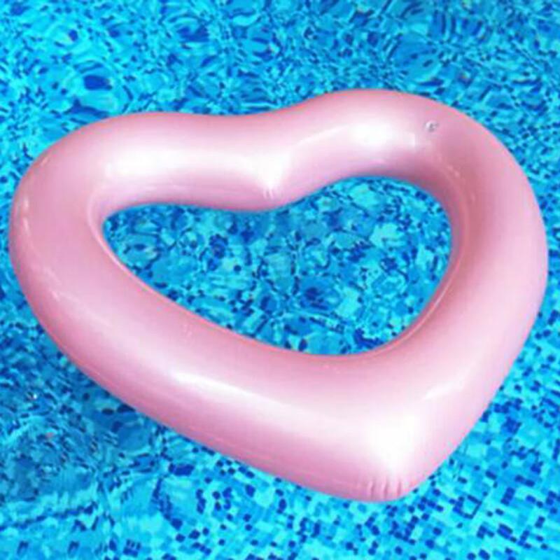 Adult Heart-Shaped Inflatable Swimming Ring