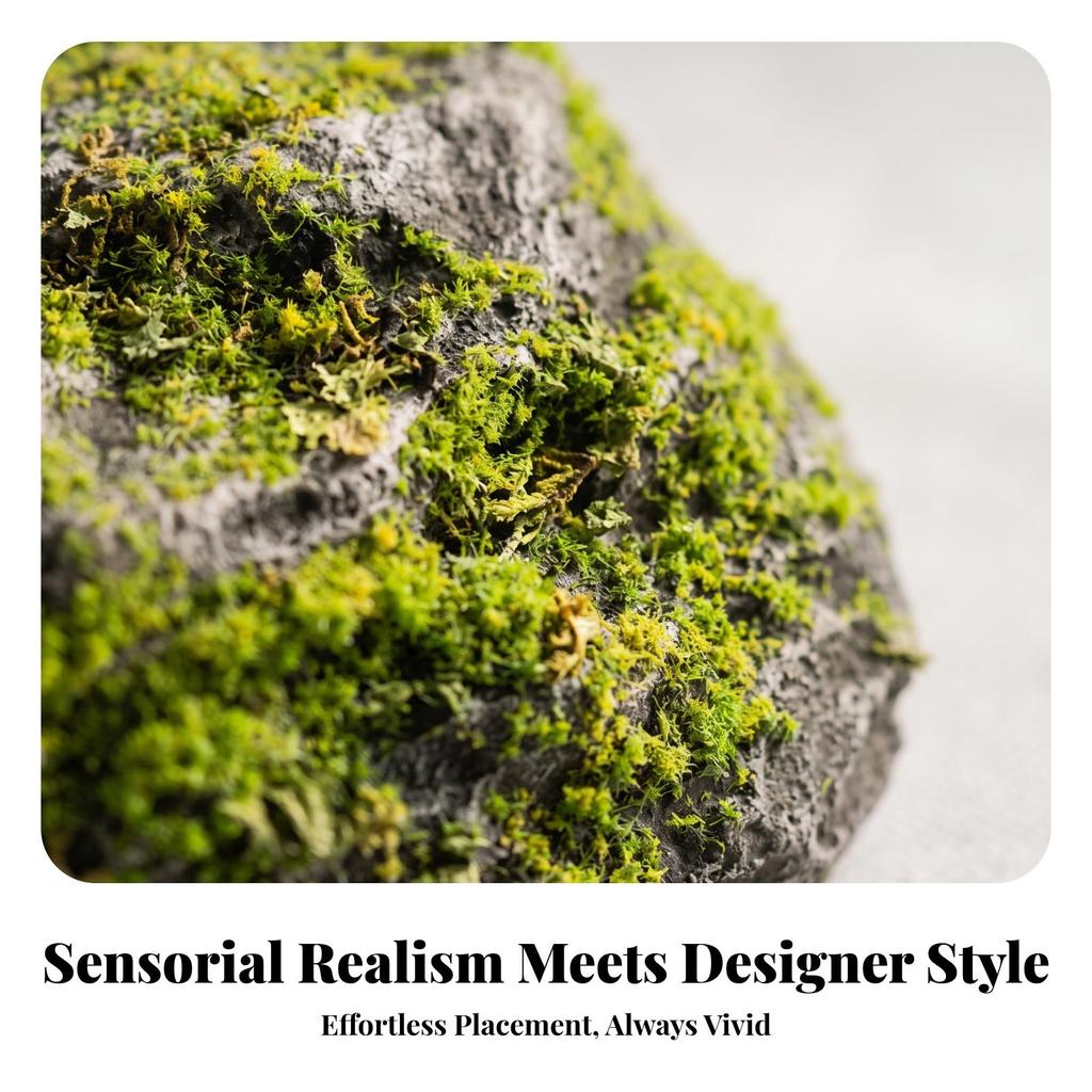 Artificial Lichen Stone Natural-Looking Ornament Decorative for Garden