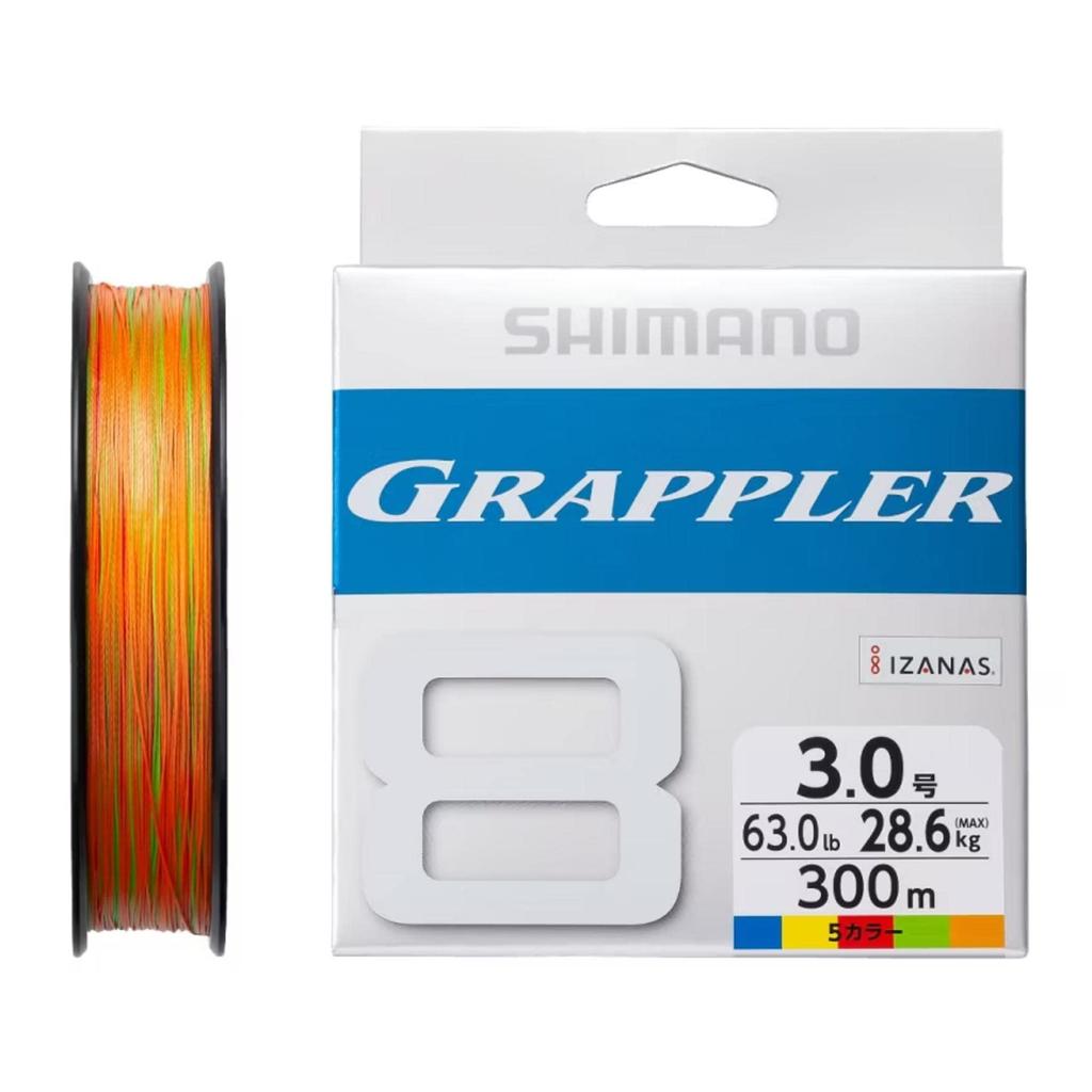 Shimano Grappler 8 PE 300m LD-A71U 5 Colors (5 Colors x 10m) Size 3