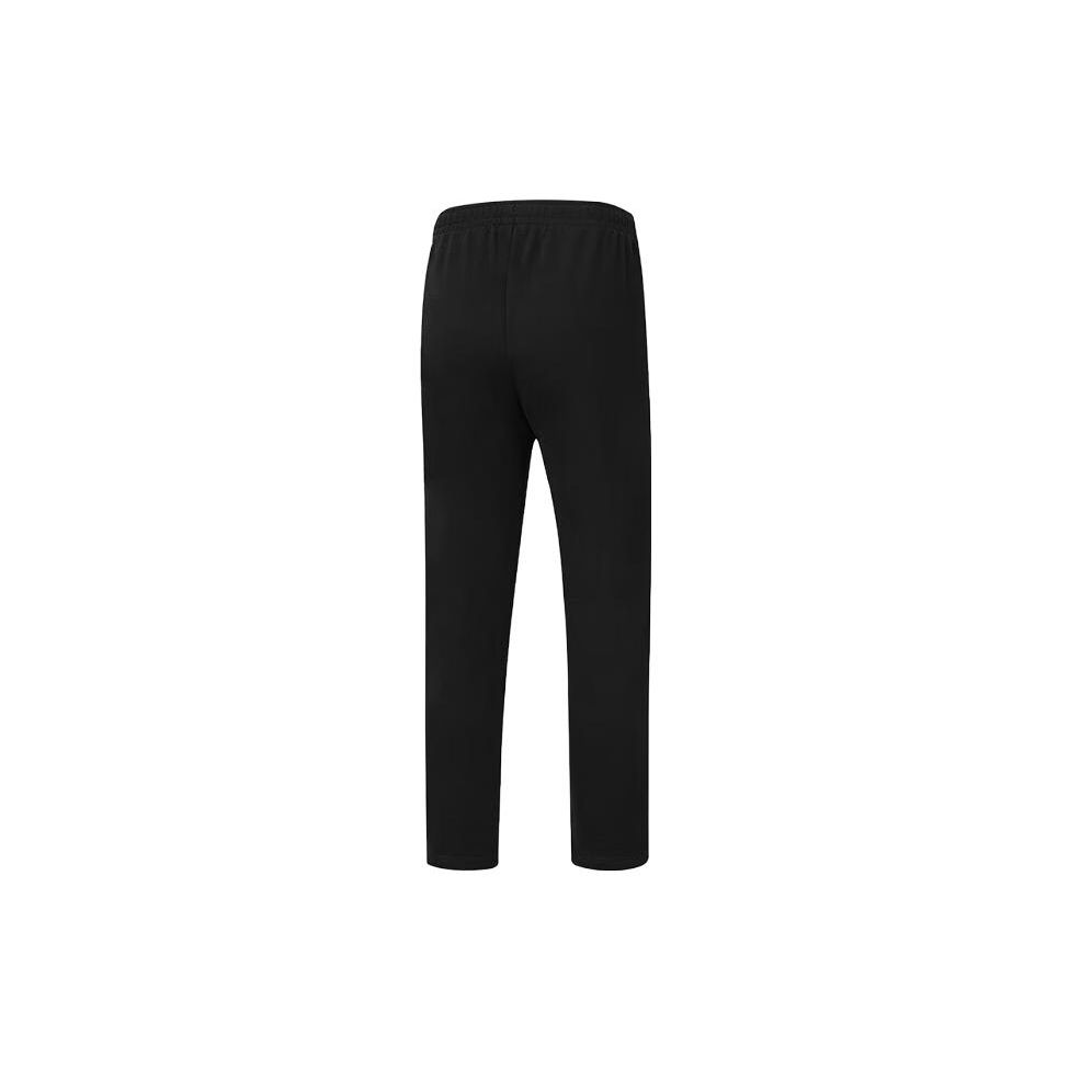 Li Ning Fitness Series Solid Color Logo Straight Leg Knitted Sports Pants Men Bottoms Black AKLT983-1