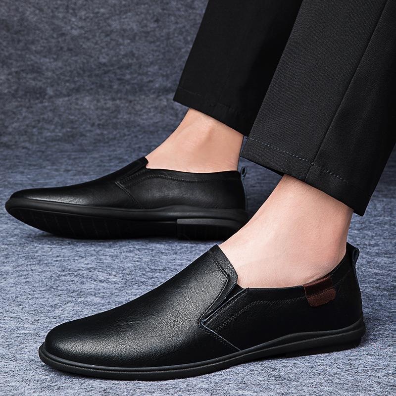 Fashion Luxury Men's Casual Loafer Classic Comfortable Footwear Senior Minimalist Business Office Business Dress Genuine Leather Shoes