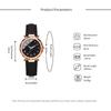 5pcs Set Womens Watches Set Ladies Fashion Watch Black Female New Simple Casual Womens Analog WristWatch Bracelet Gift No Box