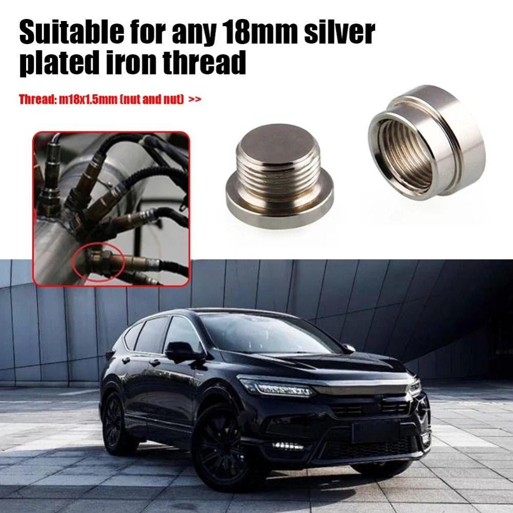 Stainless Steel O2 Sensor Plug M18 Thread Lambda Sensor Nut Oxygen Mounting Bungs  Exhaust System
