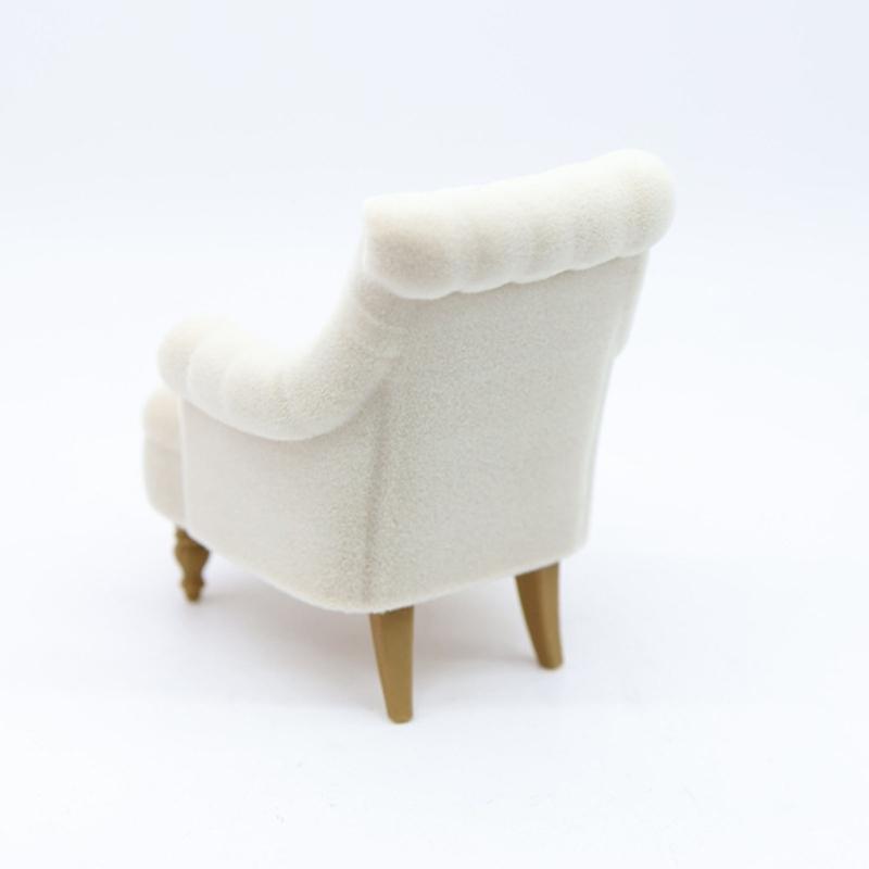 Realistic 1/12 Scale Dollhouses Sofa Set Soft Cloth Cover Simple Couch Model Furniture Accessory