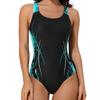 Printed One Piece Swimsuit Women Hollow Out Backless Triangle Skinny Sport Swimwear 2025 New Bathing Suit Professional Swimming