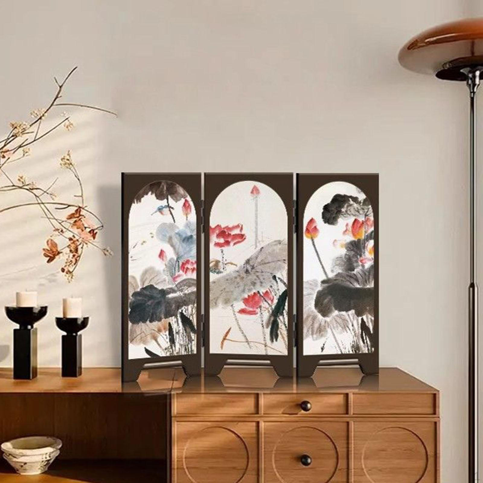 

Міні Складна Ширма 3-Панельна Перегородка для Дому та Офісу Style D