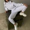 2026 Womens Casual Lounge Set Hooded Sweatshirt Wide Leg Pants Outfit