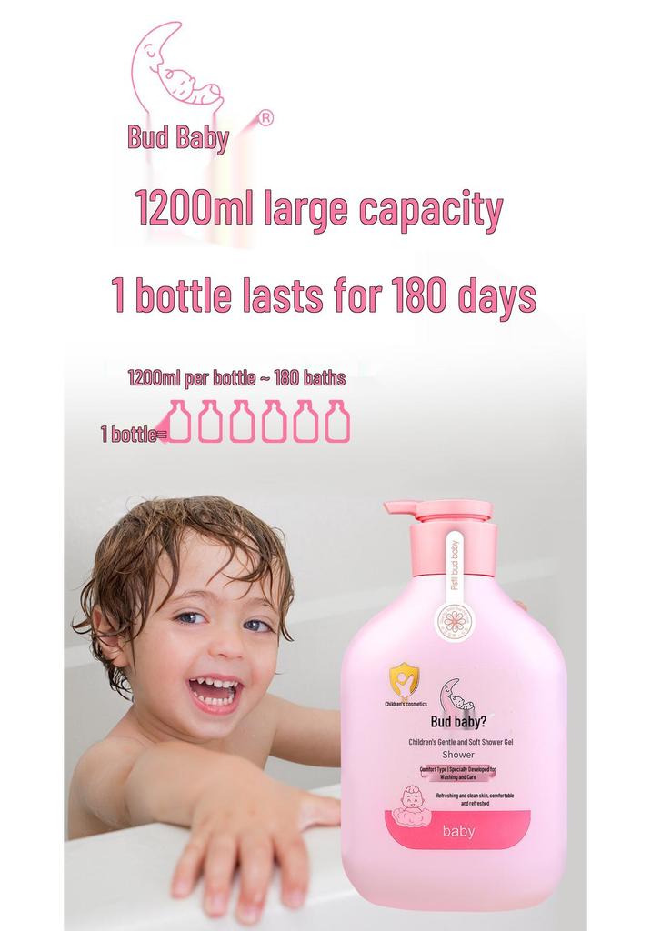 Rui Ya Kids 2-in-1 Shampoo & Body Wash - Moisturizing and Hydrating for Tender Skin