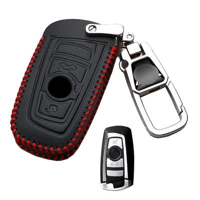 BMW Smart Key Case Key Cover Genuine Leather 3 Button Key Holder for BMW