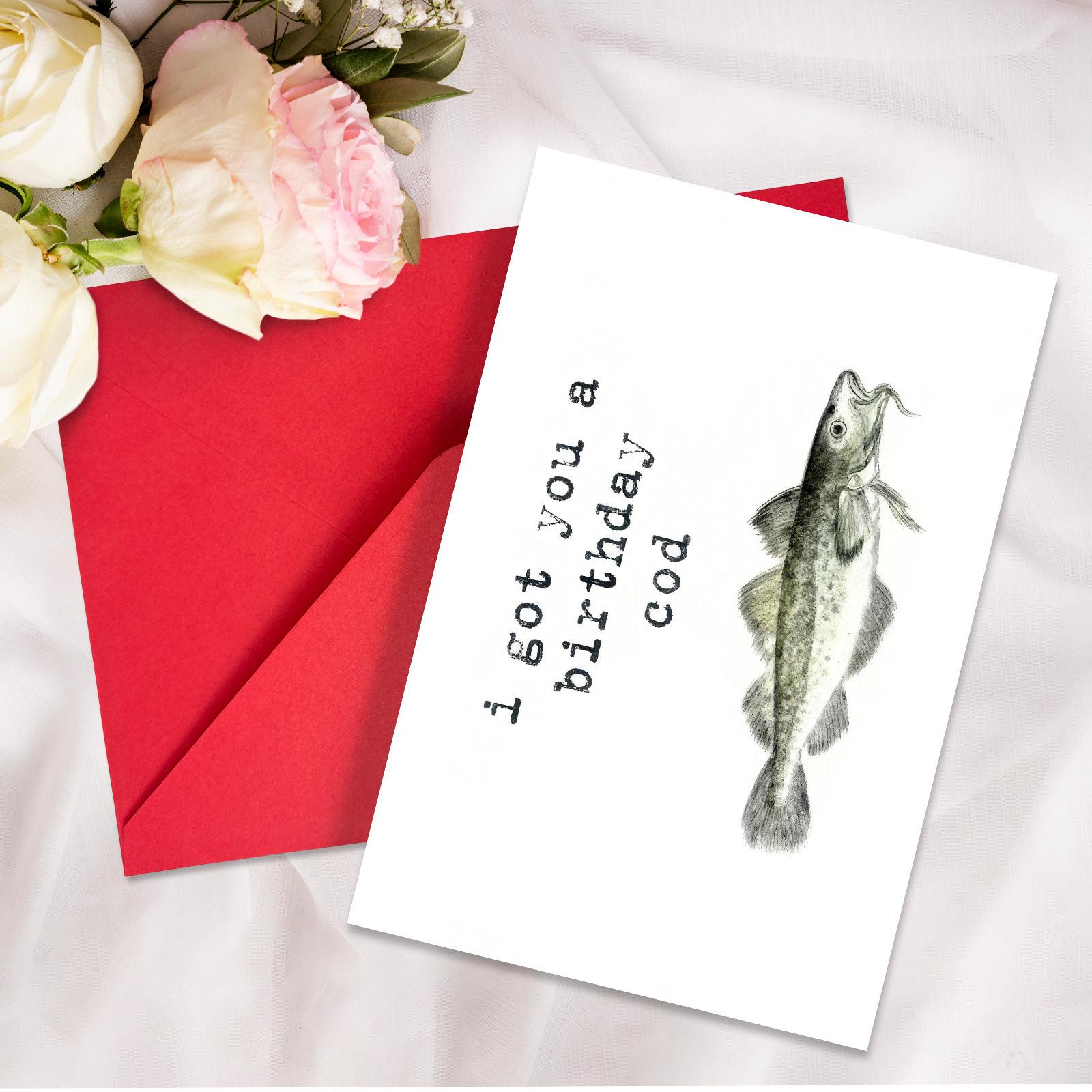 

Animal Birthday Greeting Card Envelope Set Combination Humorous Text Greetings Handwritten Greeting Card T020402140
