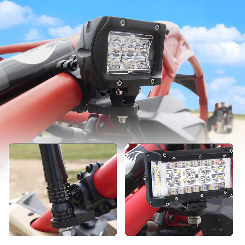 Heavy Duty UTV Flag Whip Light Mounts for 1.75" to 2" Roll Bar Fast Release Adjustable Light Whip Mounting Bracket