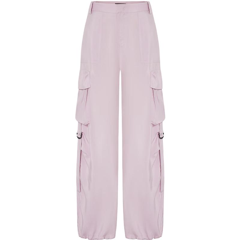 

MO&Co. Матовые брюки карго из купро с кулиской XS 155