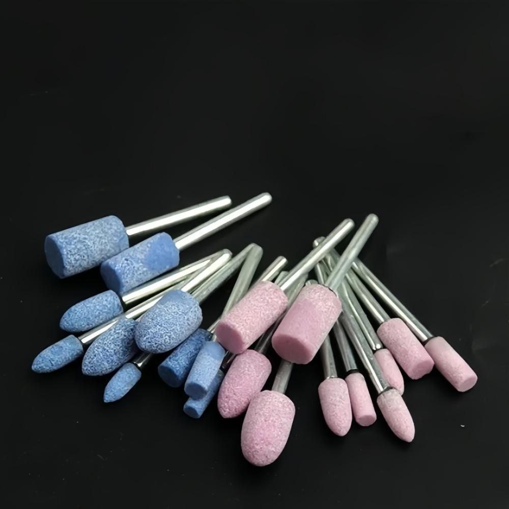 10Pc 4-10Mm Polishing Head Wheel Head Abrasive Mounted Stone Grinding Sanding Bits Shank Dremel Rotary Power Working Tools