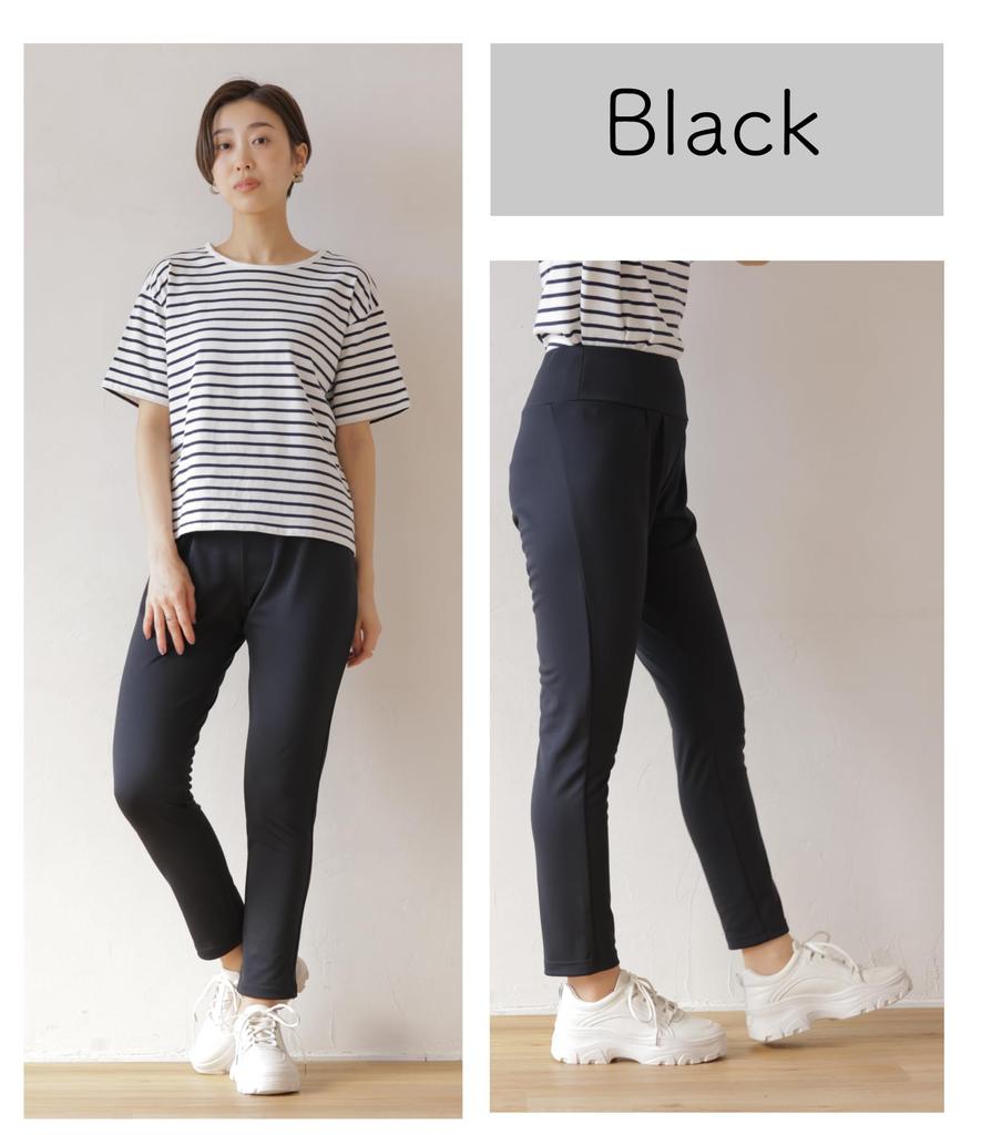 egneL Yoga Made in UV Mesh and Fall High-Waisted Pants, Japan, Sweat-Wicking, Quick-Drying, Protection, Lining, Women's, Spring, Summer, (025-BK-LL)