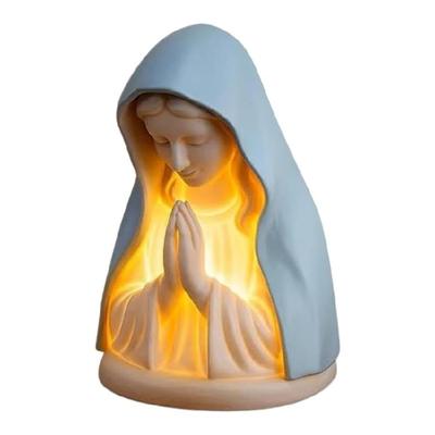 Religious Figurines Decorative Table Lamp Virgin Marys Prayer Night Light,Religious Statue Figurines Table Ornament